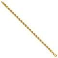 14K 9 inch 4.5mm Diamond-cut Rope with Lobster Clasp Chain - Detail View 2