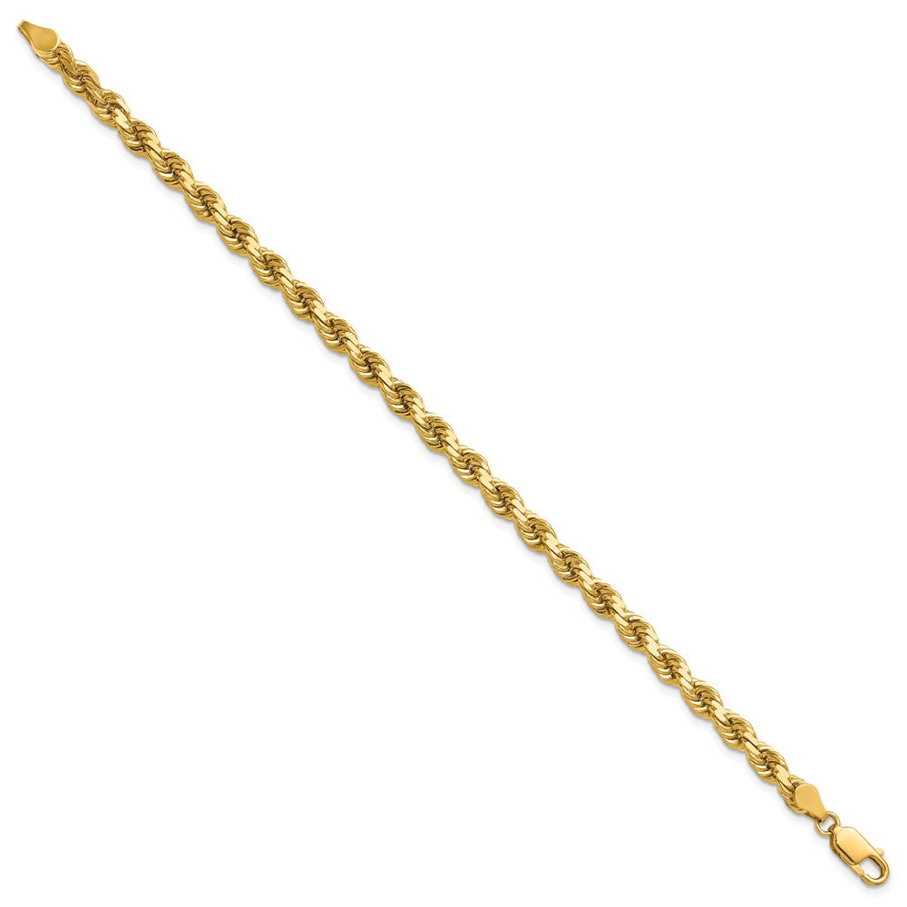 14K 8 inch 4.5mm Diamond-cut Rope with Lobster Clasp Chain - Detail View 2