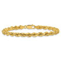 14K 7 inch 4.5mm Diamond-cut Rope with Lobster Clasp Chain - Detail View 4