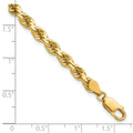 14K 8 inch 4.5mm Diamond-cut Rope with Lobster Clasp Chain - Detail View 3