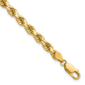 14K 7 inch 4.5mm Diamond-cut Rope with Lobster Clasp Chain - 14k Yellow Gold (Length: 7, Width: 4.5)